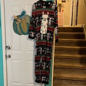 Christmas llama light up onesie